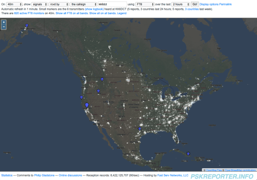  SDRPlay RSP2 running on map