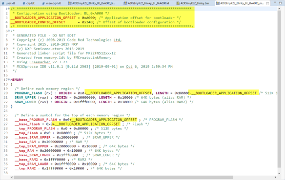 Memory Map with Bootloader