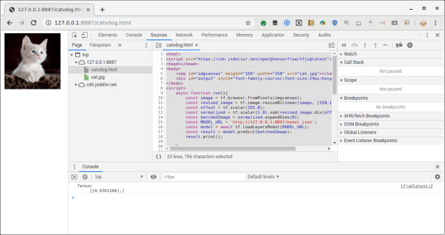 TensorFlow.js and Custom Classifiers