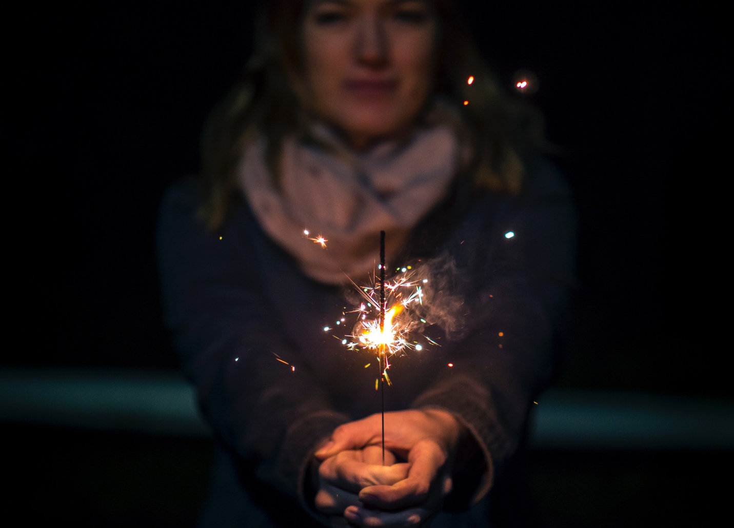 woman-holding-sparkler