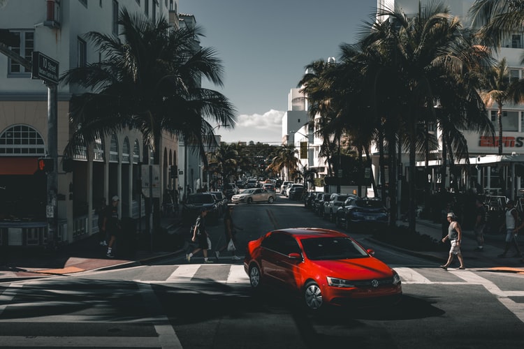 car in street