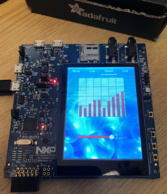 LPC55S69-EVK with Adafruit Touch LCD