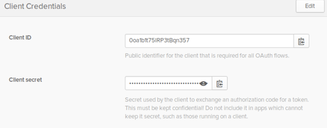 Retrieving client credentials
