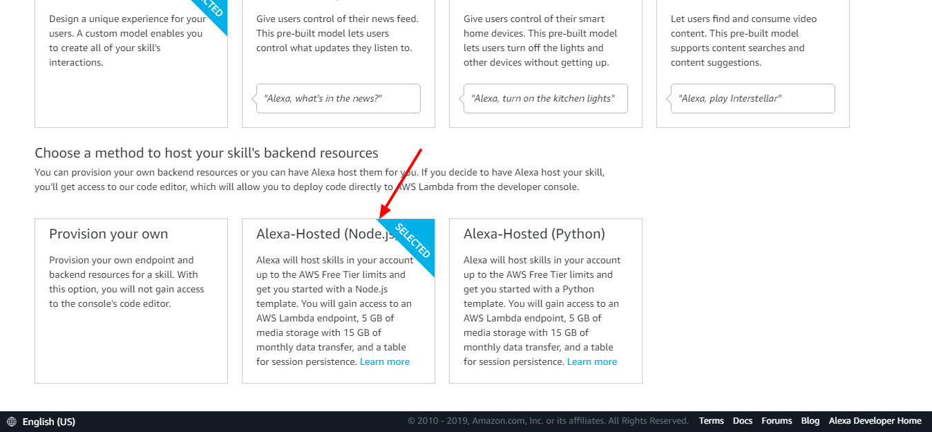 alexa skill dashboard