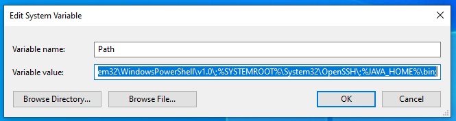 Adding "%JAVA_HOME%\bin" to PATH