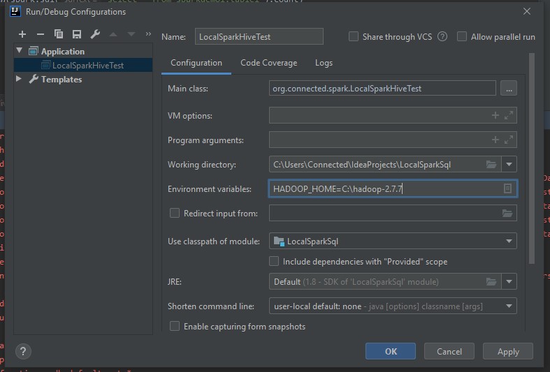 Adding Environment variables