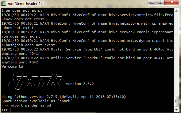 5 pyspark command