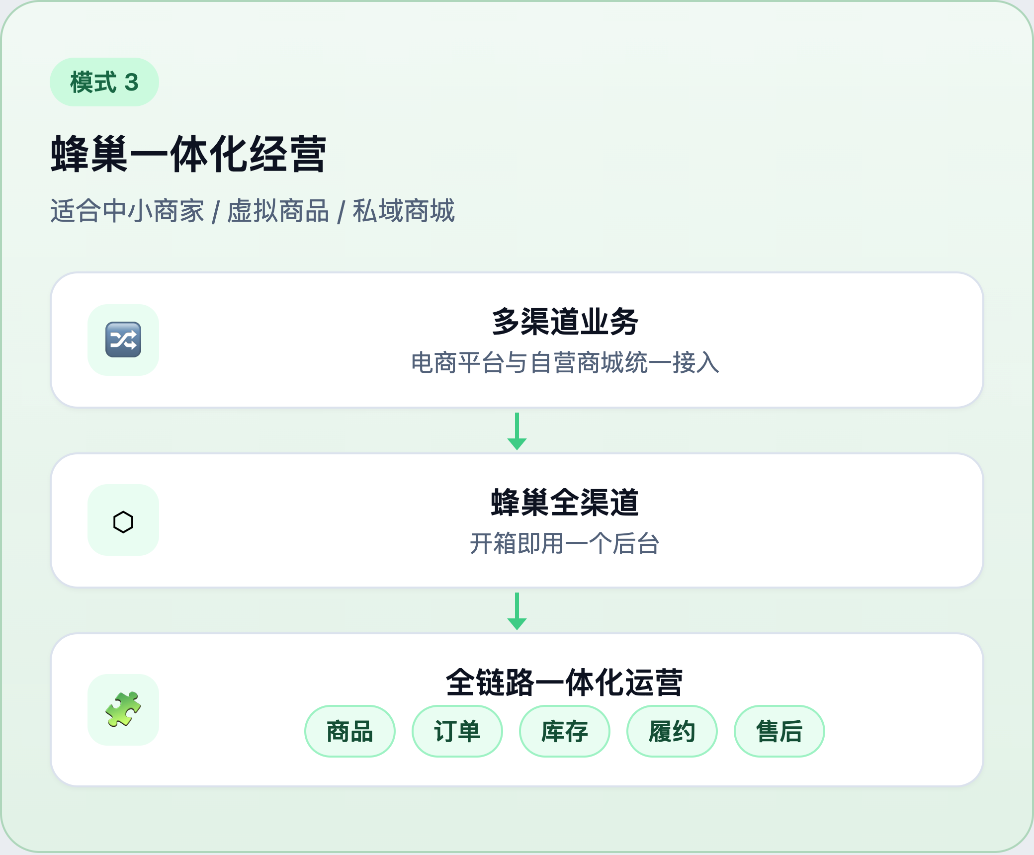 模式3：蜂巢一体化经营